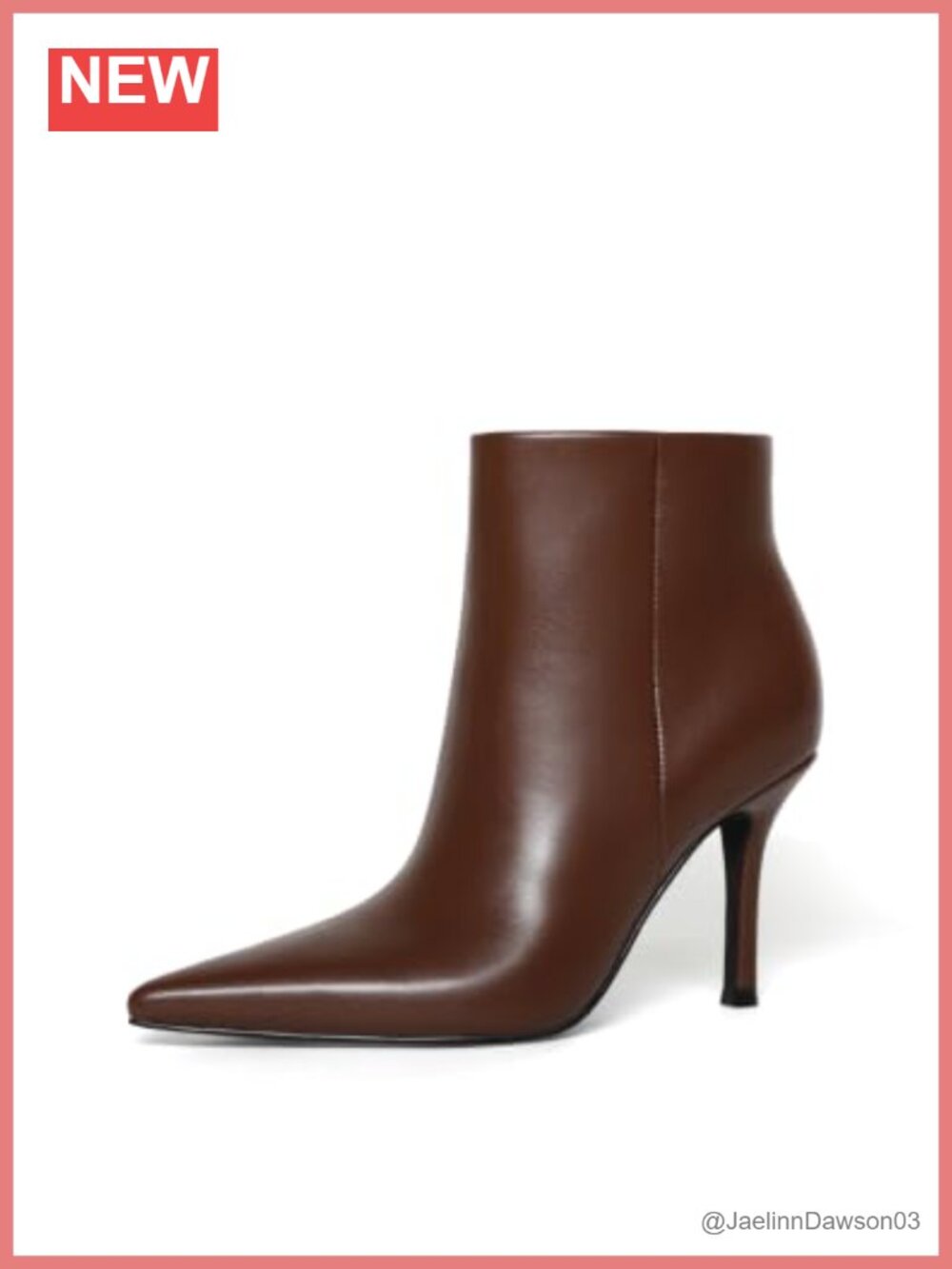 Faux Leather Pointed Toe Stiletto Ankle Boots Side Zip Comfort Casual Booties